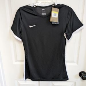 Nike Black White Dri-Fit Soccer short sleeve shirt. Breathable.  NWT. Ladies S.